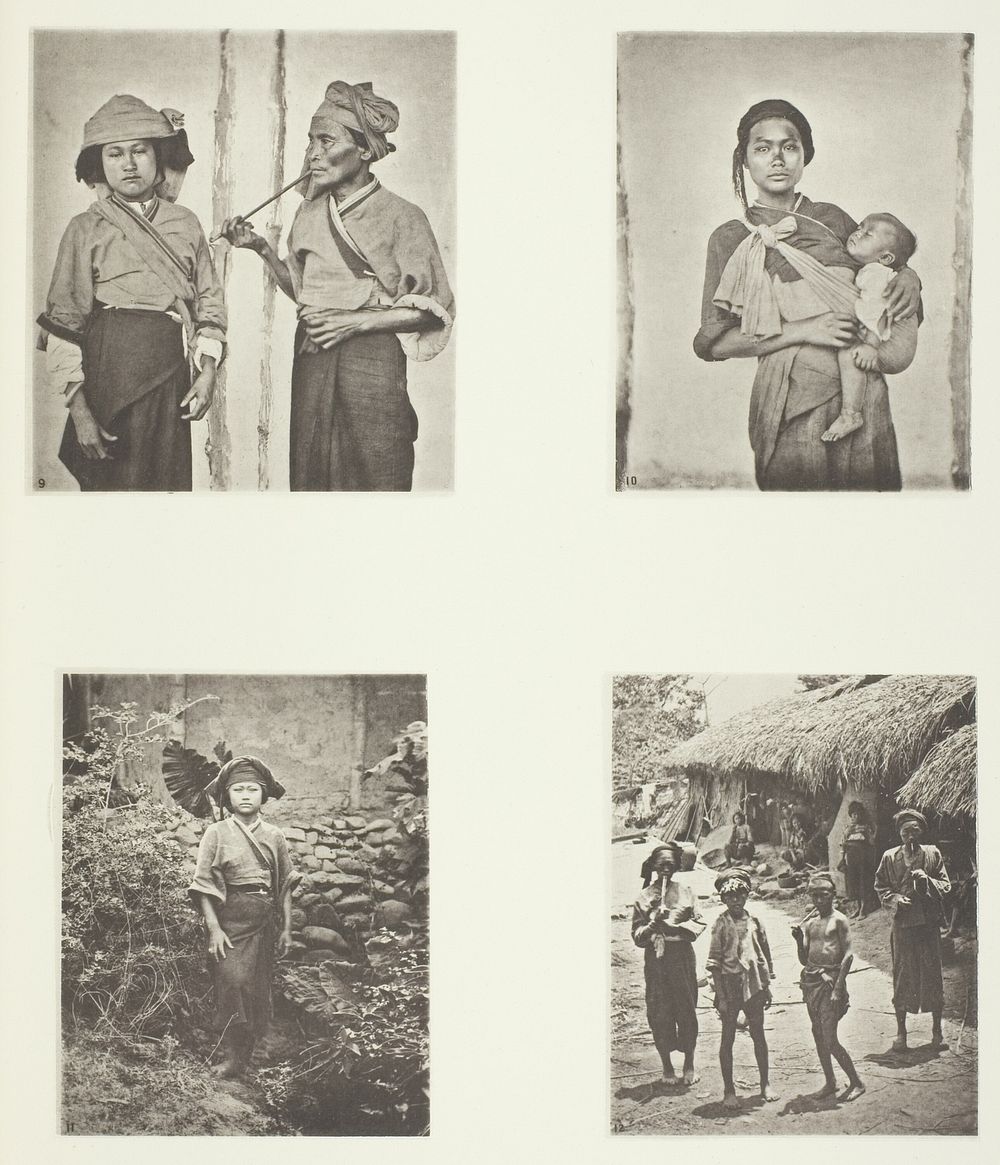 Pepohoan Women; Mode of Carrying Child; Costume of Baksa Women; Lakoli by John Thomson