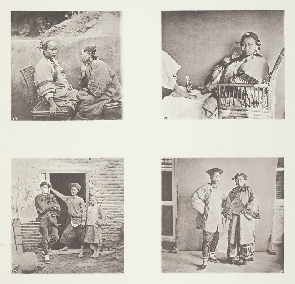 Amoy Women; The Small Foot of a Chinese Lady; Amoy Men; Male and Female Costume, Amoy by John Thomson