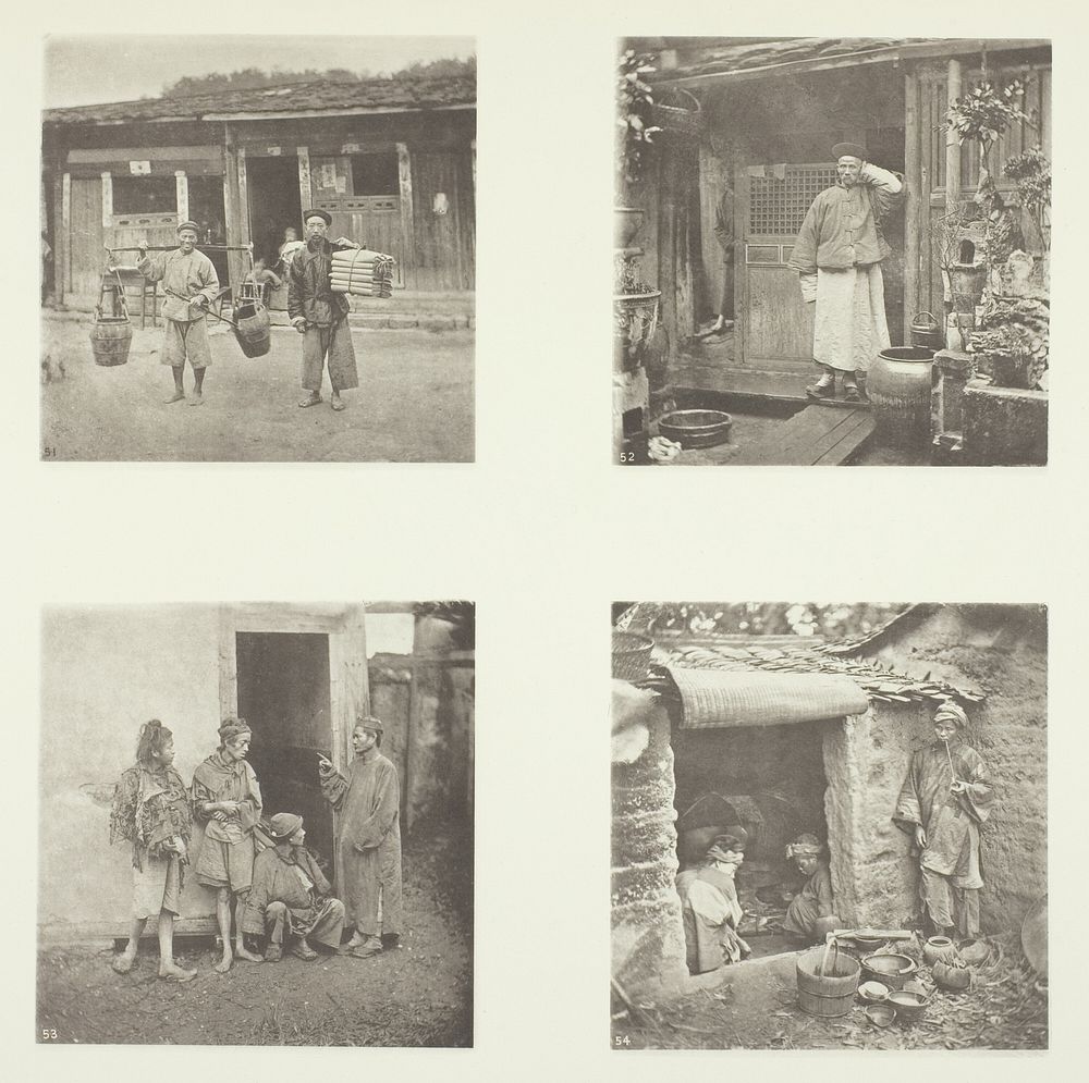 Foochow Coolies; A Foochow Detective; The Chief of Thieves; Beggars Living in a Tour by John Thomson