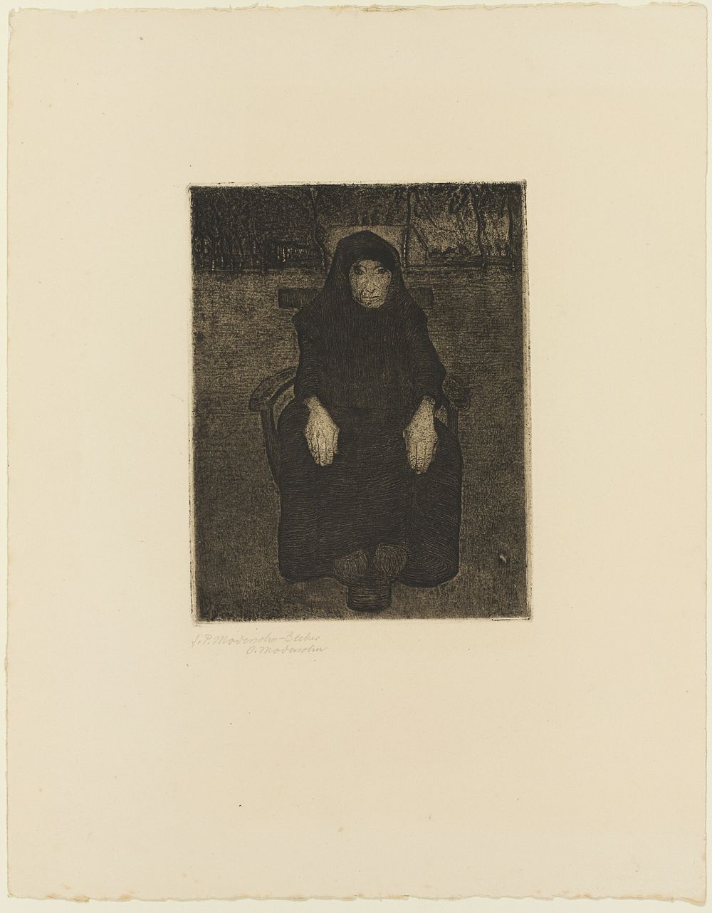 Seated Old Woman by Paula Modersohn-Becker