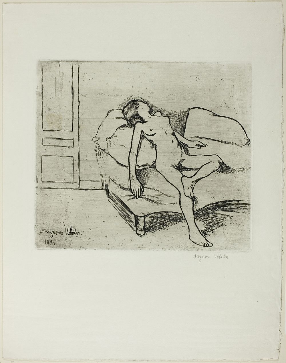 Louise Nude on a Sofa by Suzanne Valadon