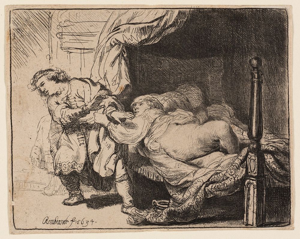 Joseph and Potiphar's Wife by Rembrandt van Rijn