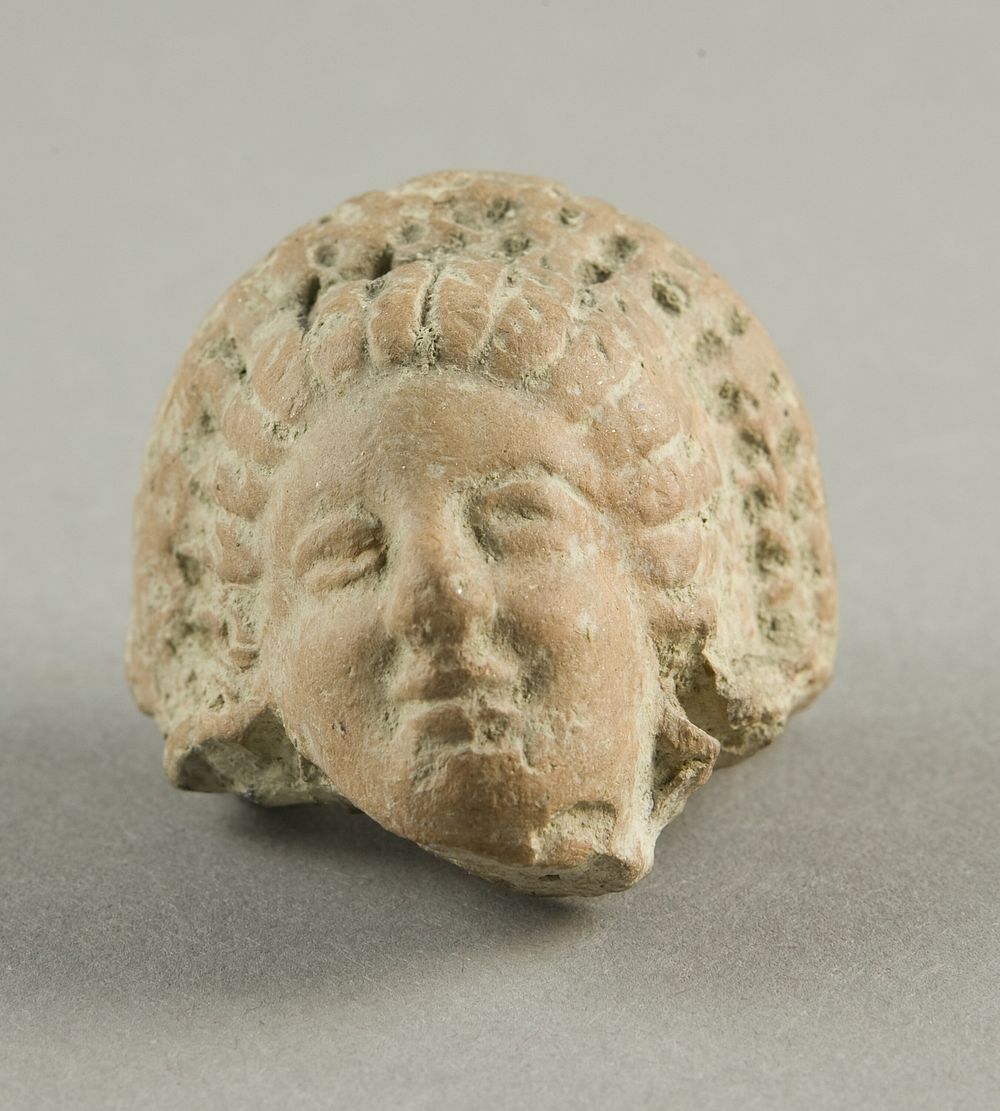 Head of a Woman Wearing Mottled Wreath by Ancient Greek