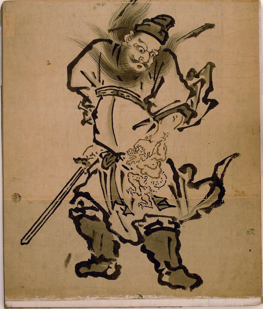 Shôki the Demon Queller, from an album of paintings of Shôki, Edo period (1615–1868) by Kanô Yasunobu, School of