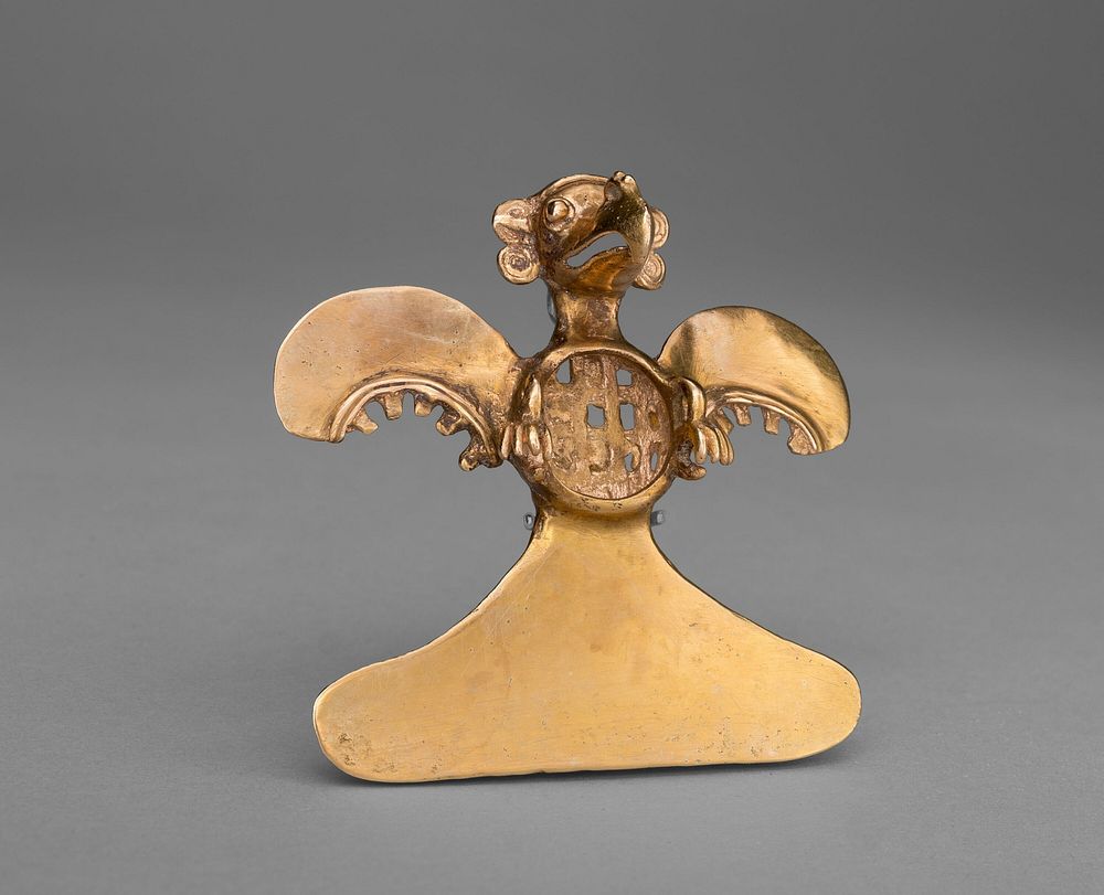 Pendant in the Form of an Abstract Bird with Outstretched Wings and Tail by Veraguas