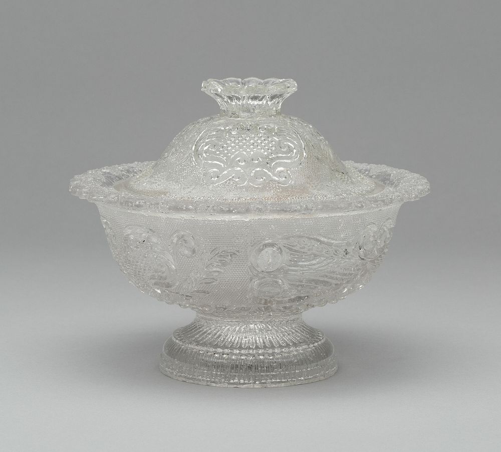 Covered Sugar Bowl by Boston and Sandwich Glass Company (Manufacturer)