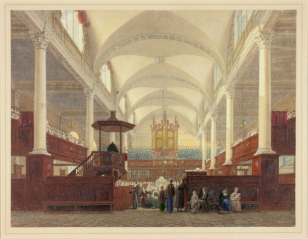 Interior of Christ Church by Frederick MacKenzie
