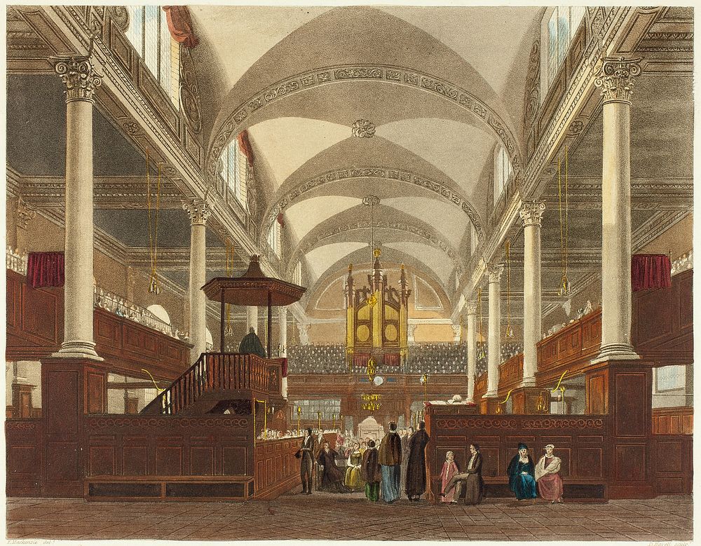 Interior of Christ Church by Daniel Havell