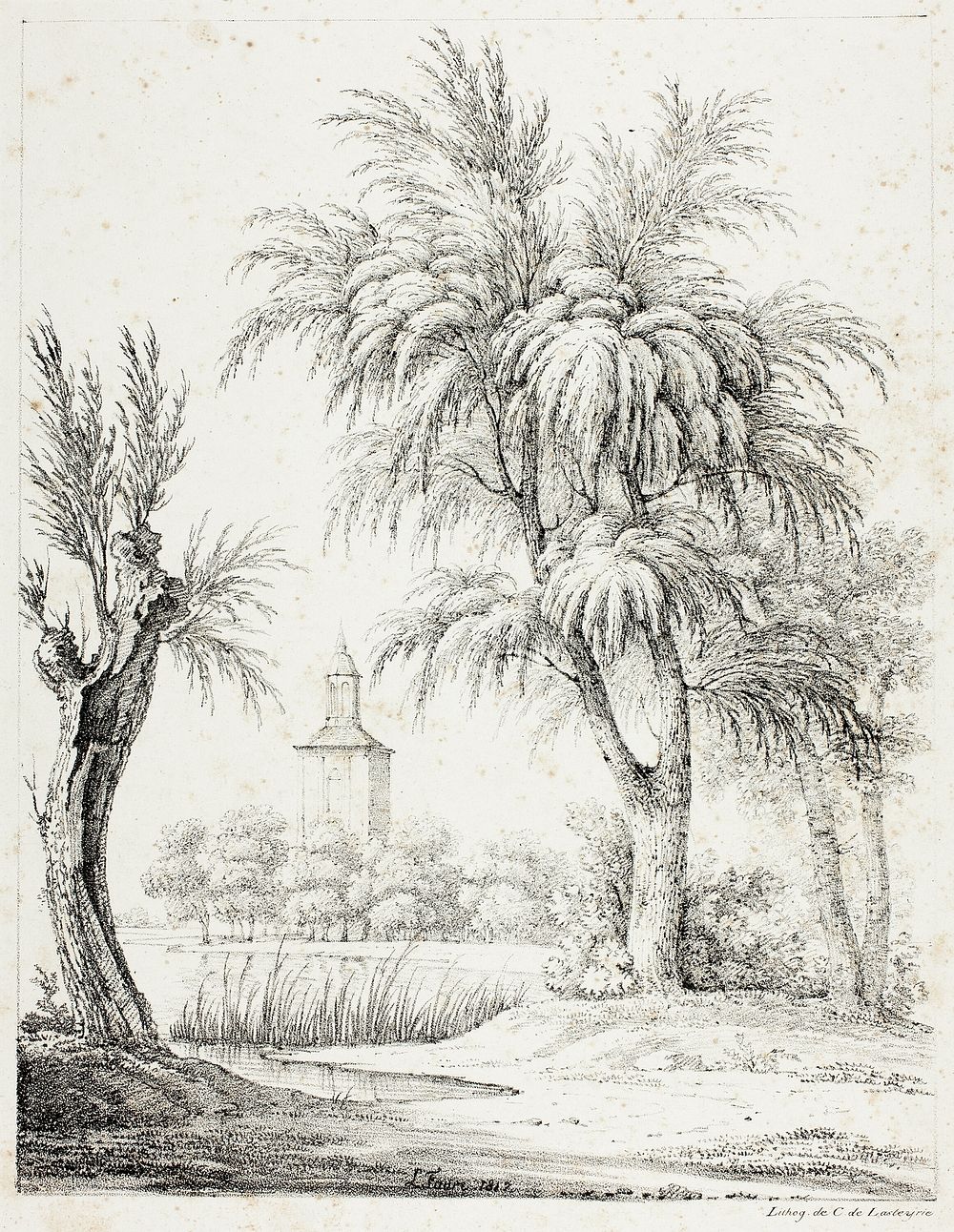 Landscape with Steeple by Louis Faure