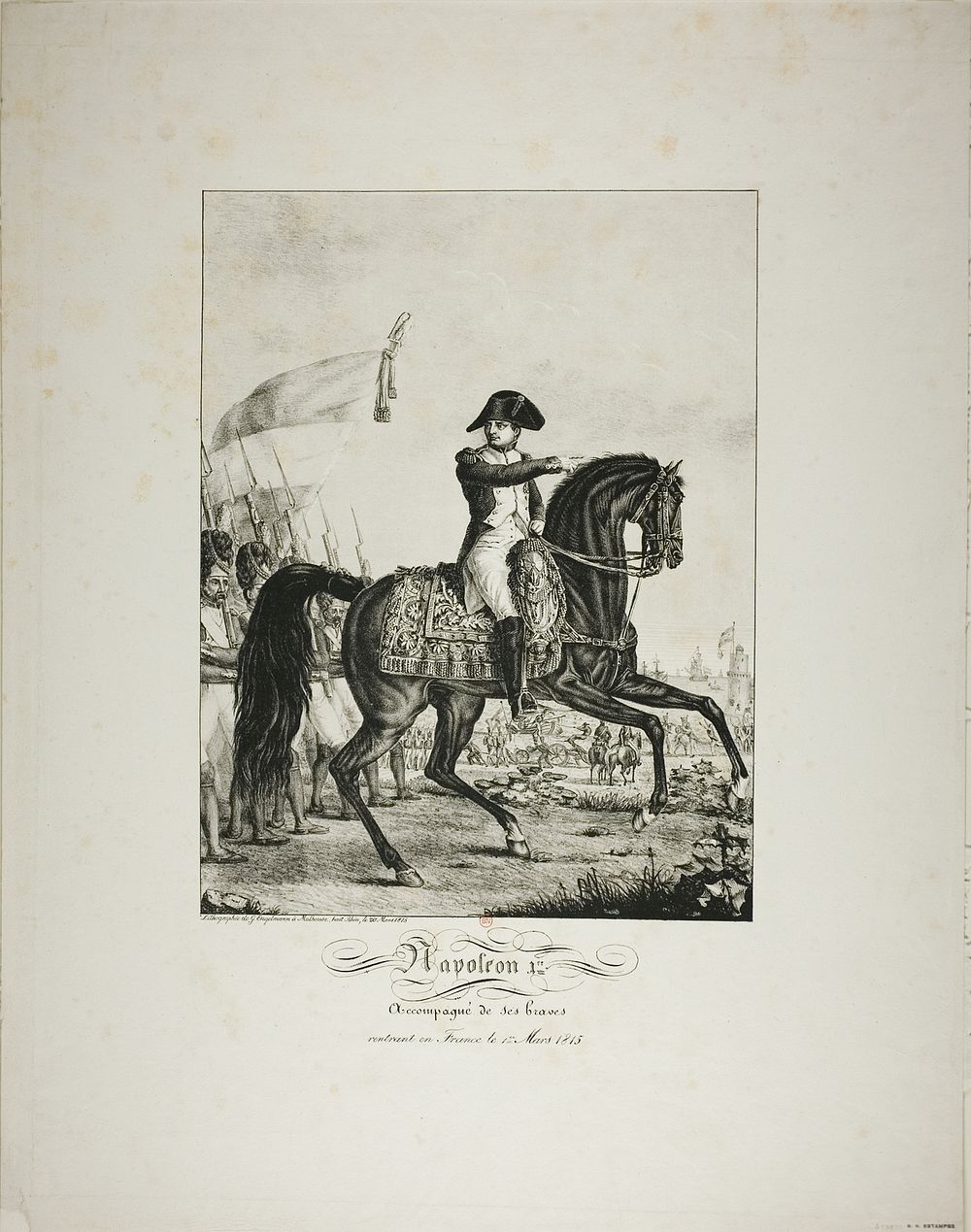 Napoleon Accompanied by his Good Men, Returning to France on March 1, 1815 by baron François Pascal Simon Gérard