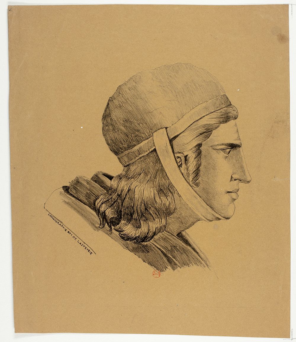 Head of a Warrior by comte de Charles Philibert Lasteyrie du Saillant