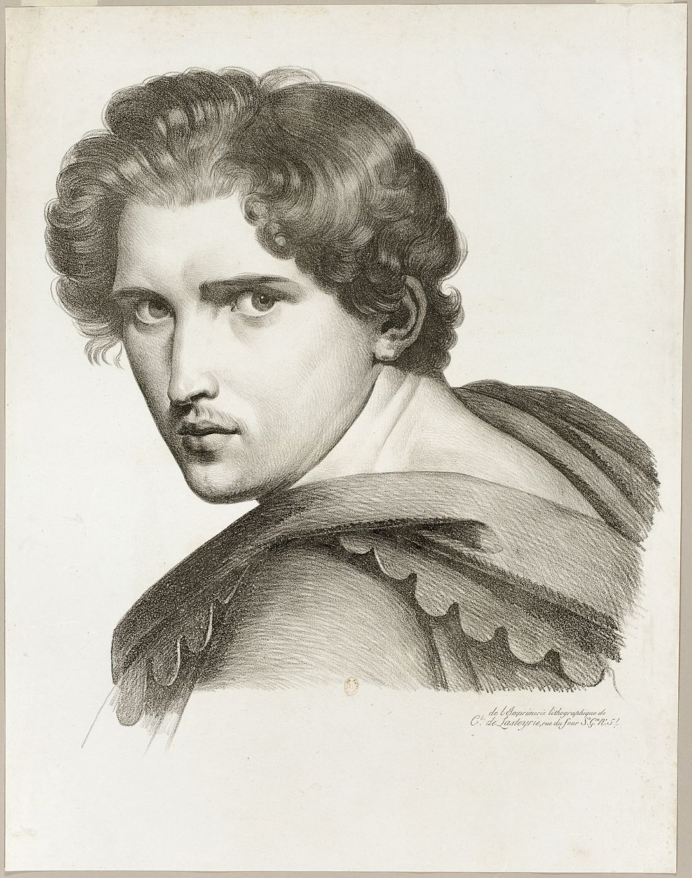 Expressive Head by comte de Charles Philibert Lasteyrie du Saillant (Printer)
