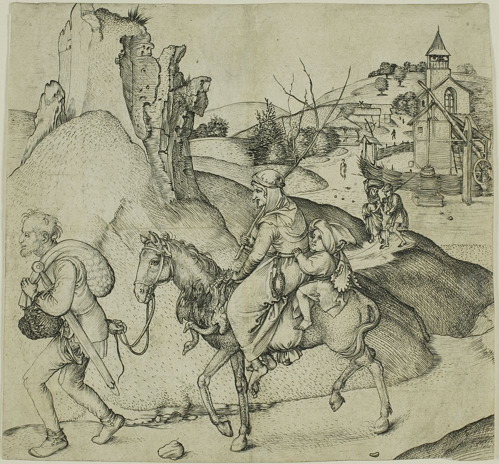 Peasant Family Going to Market by Martin Schongauer