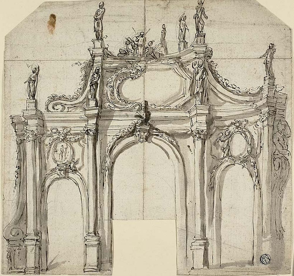 Triumphal Arch by Agostino Mitelli