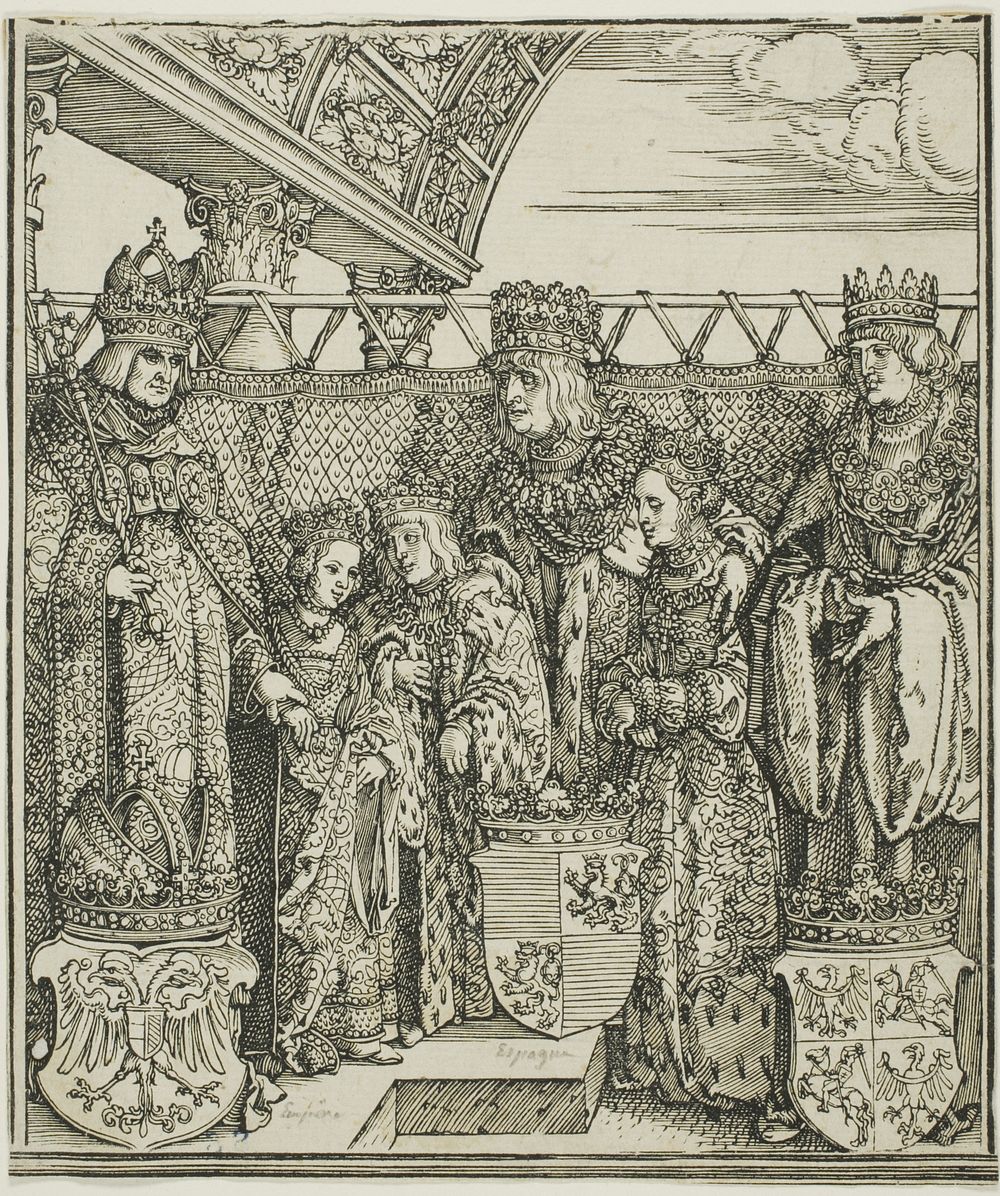 The Congress and Double Betrothal at Vienna, from The Triumphal Arch of Maximilian I by Albrecht Dürer