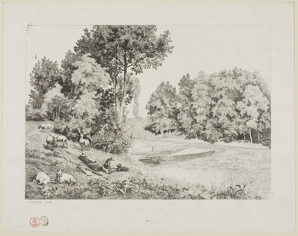 View Taken at Bas-Meudon by Charles François Daubigny