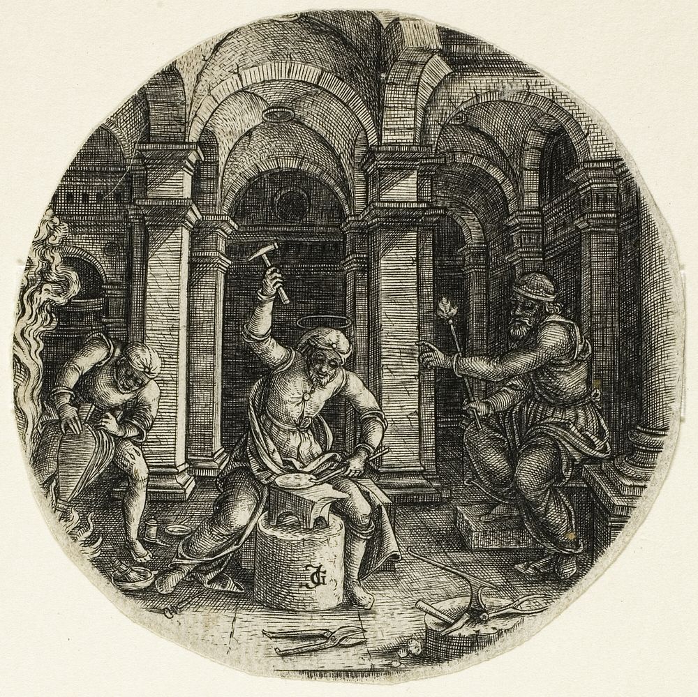 Saint Eligius and King Dagobert by Jean de Gourmont