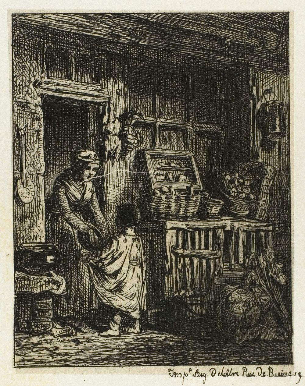 The Fruit Merchant and the Child by Charles Émile Jacque