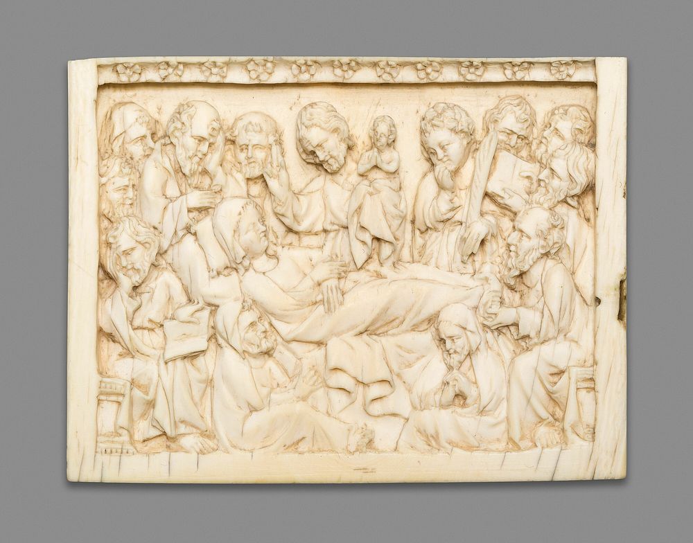 Diptych Fragment: The Death of the Virgin by Master of Kremsmünster (Sculptor)