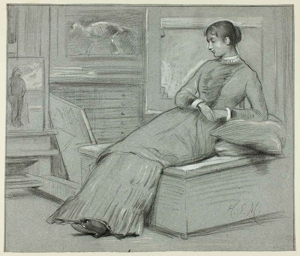 Woman Resting on a Platform by Henry Stacy Marks