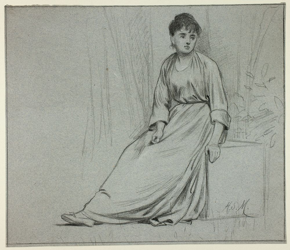 Seated Woman Facing Right by Henry Stacy Marks