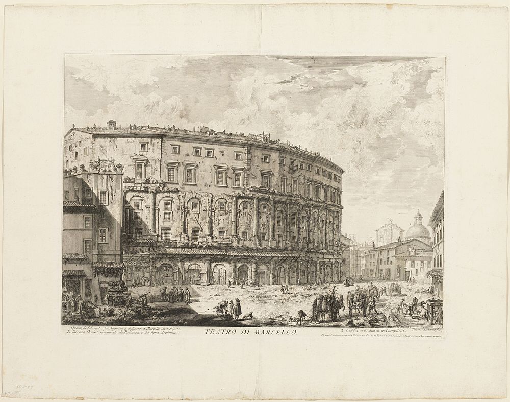 The Theater of Marcellus, from Views of Rome by Giovanni Battista Piranesi