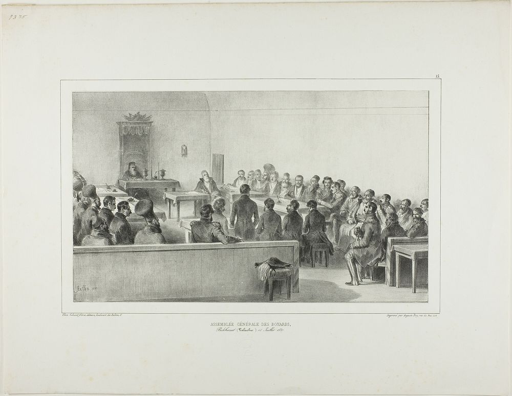 General Assembly of the Boyards, Bucharest, Wallachia, July 15, 1837 by Denis Auguste Marie Raffet