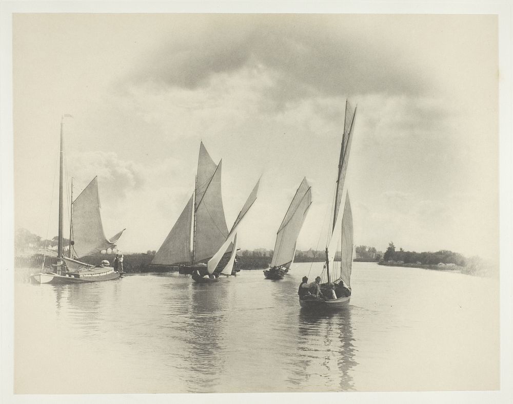 A Sailing Match at Horning by Peter Henry Emerson