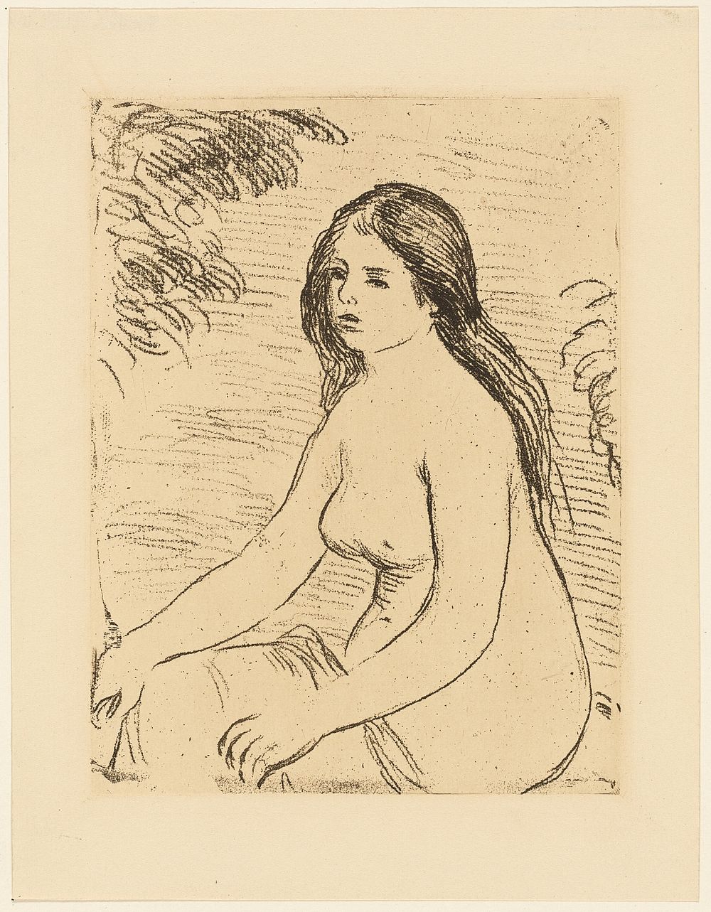 Seated Nude Woman by Pierre-Auguste Renoir