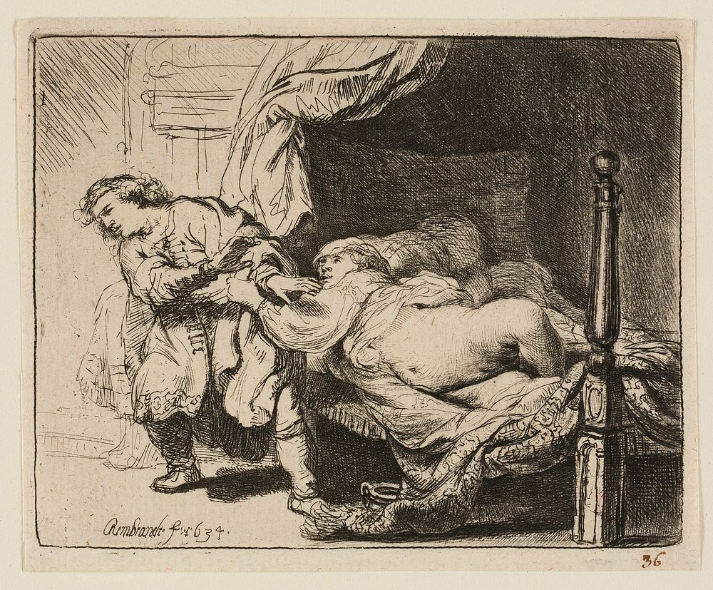 Joseph and Potiphar's Wife by Rembrandt van Rijn