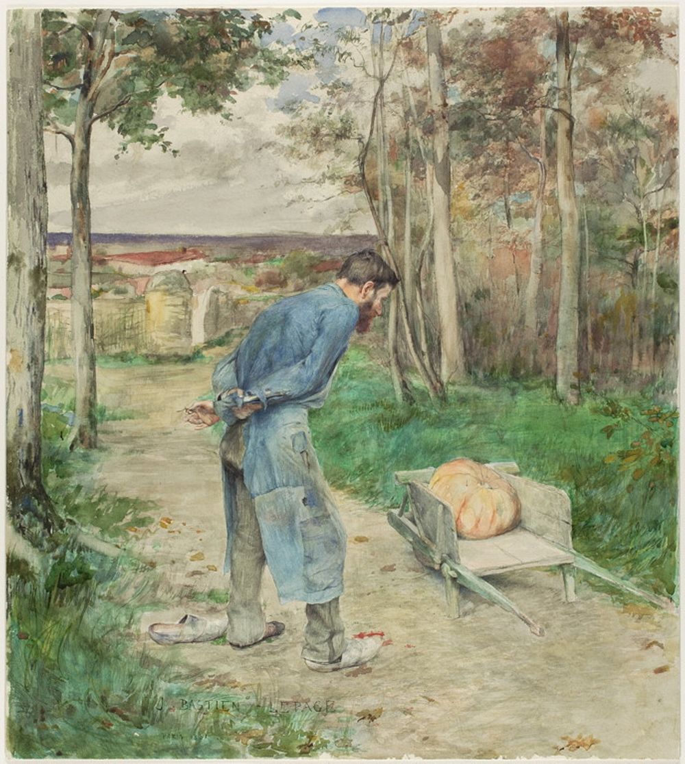 The Acorn and the Pumpkin by Jules Bastien-Lepage