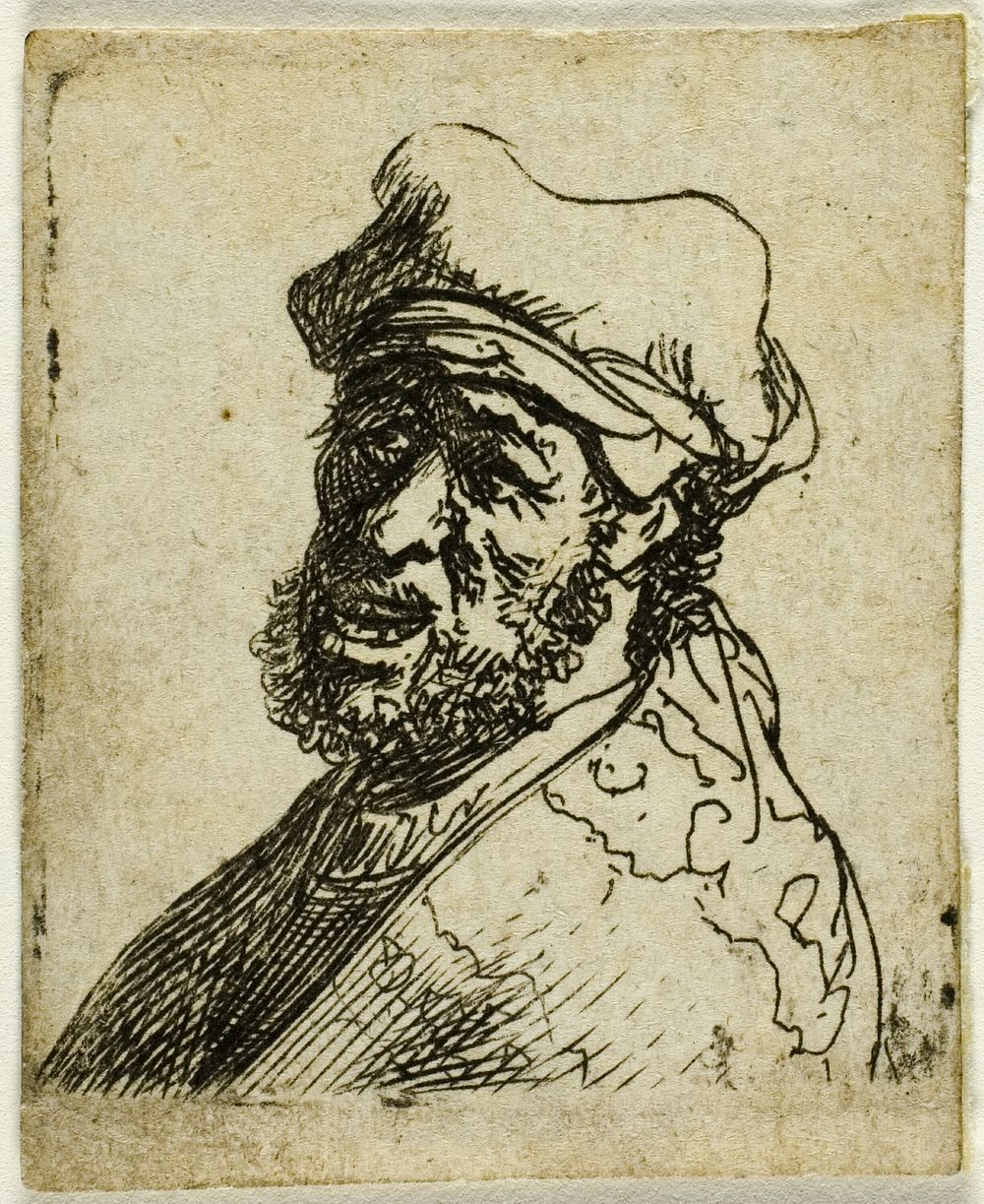 Man Crying Out, Three Quarters Left: Bust by Rembrandt van Rijn