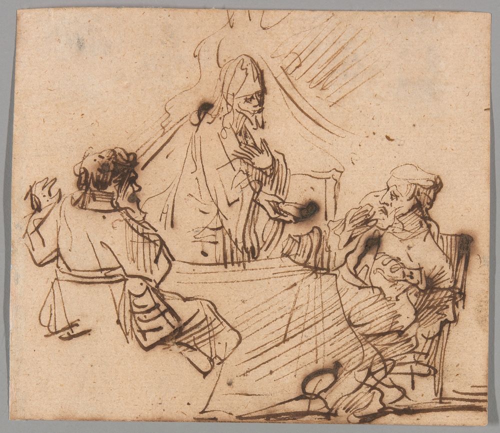 The Supper at Emmaus by Follower of Rembrandt van Rijn
