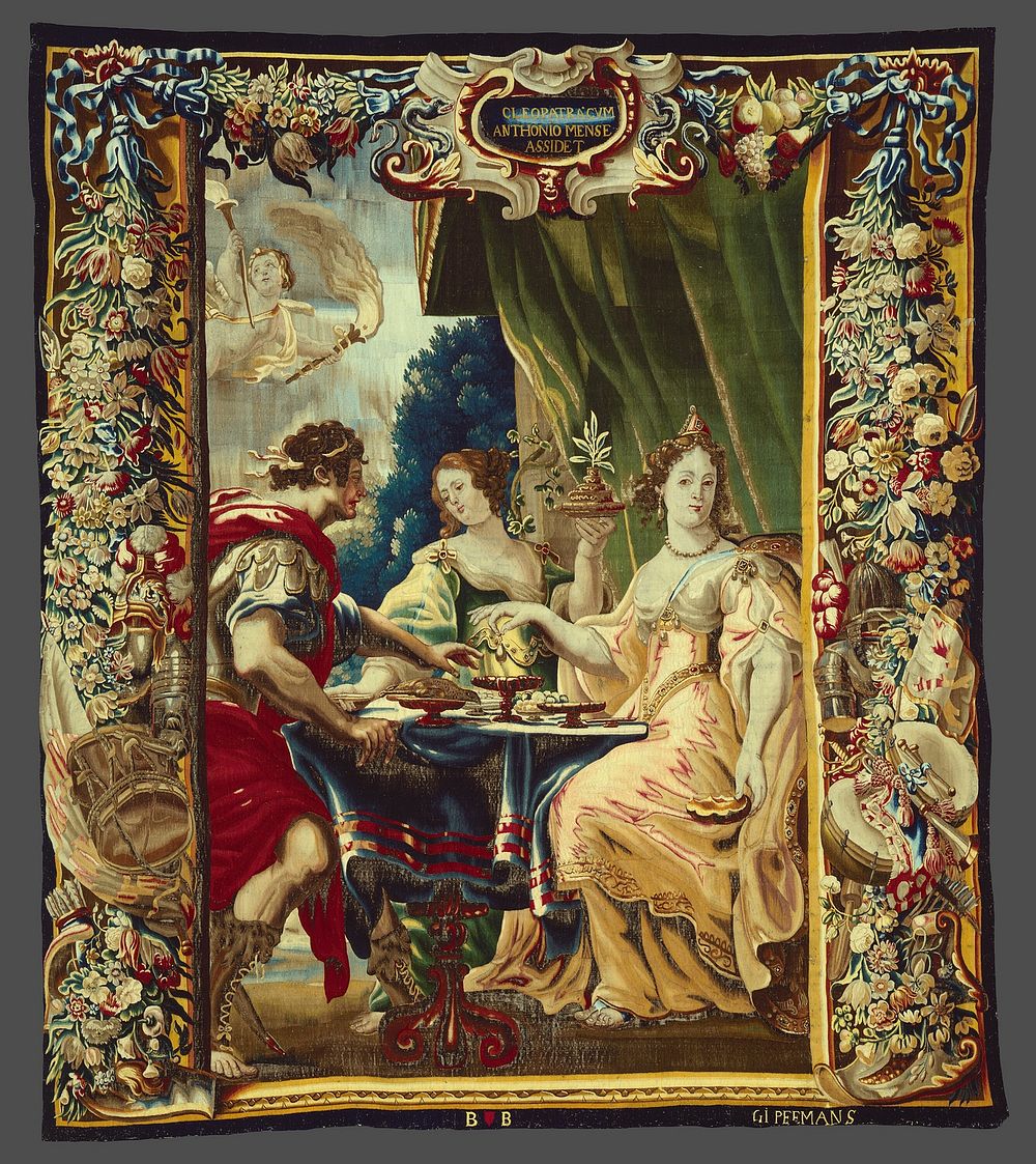 Cleopatra and Antony Enjoying Supper, from The Story of Caesar and Cleopatra by Geraert Peemans (Manufacturer)