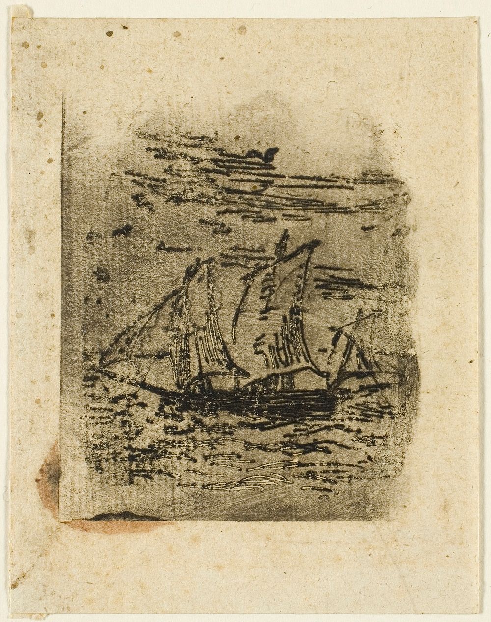 A Vessel Under Sail by Jean François Millet