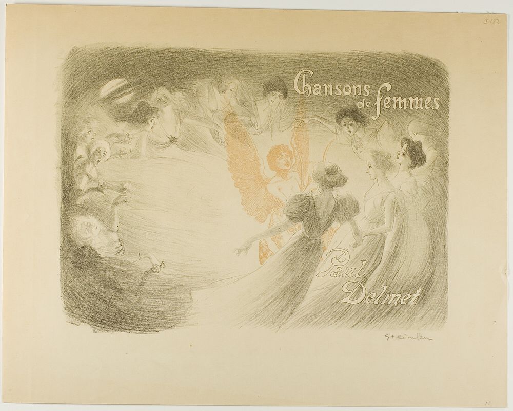 Chansons de femmes, cover for a book by Paul Delmet by Théophile-Alexandre Pierre Steinlen