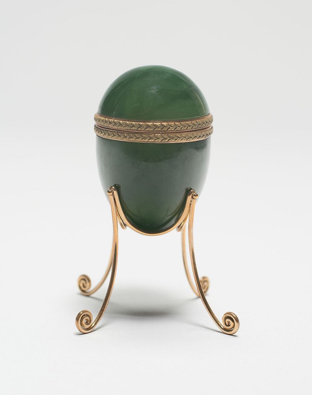 Miniature Box with Lid in the form of an Egg and Stand by Henrik Wigström