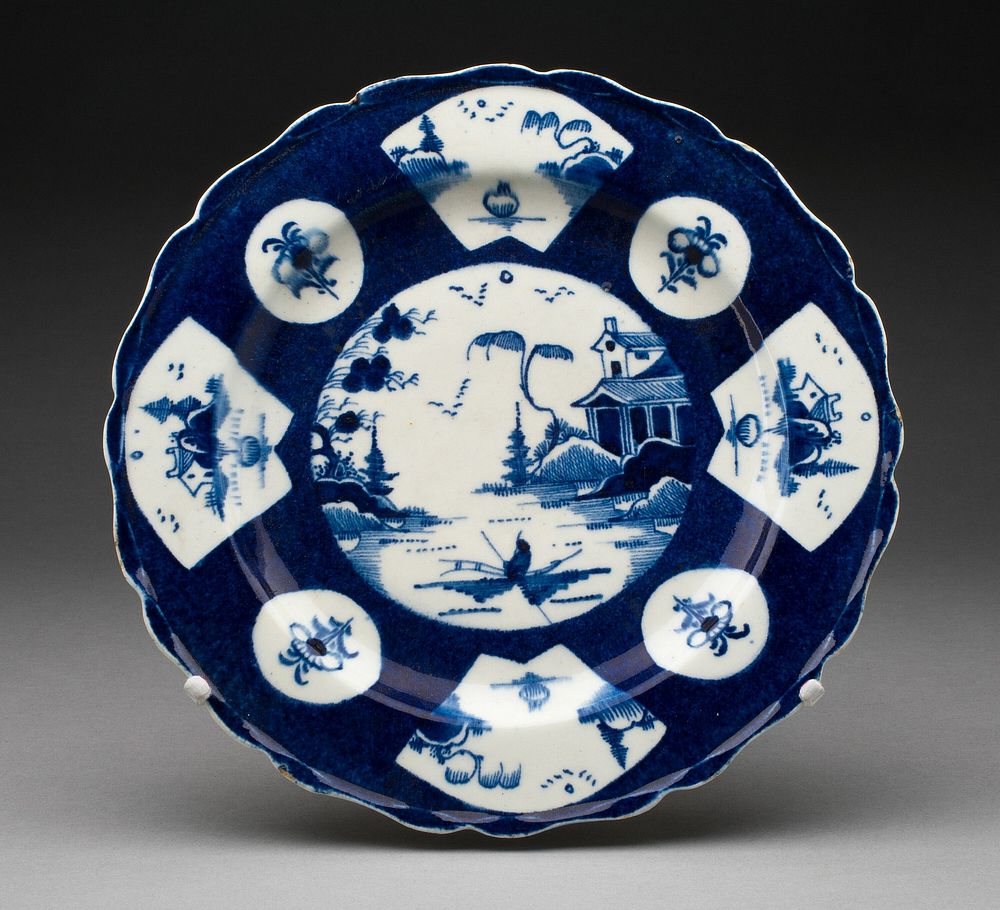 Plate by Bow Porcelain Factory