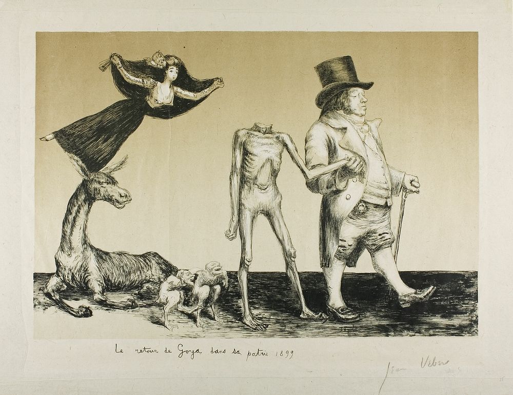 Goya's Return to his Homeland by Jean Veber