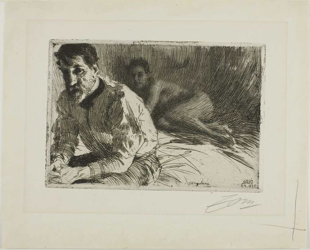 Augustus Saint-Gaudens II (Saint-Gaudens and His Model) by Anders Zorn