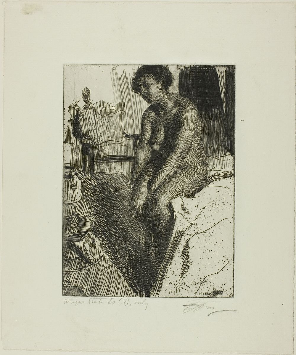 Sitting Negress by Anders Zorn