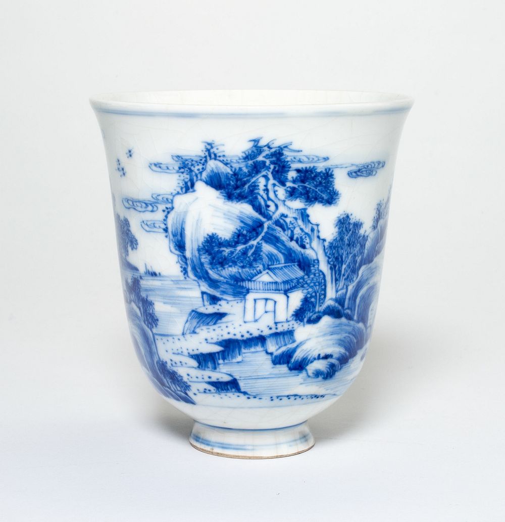 Flared Cup with Figures in a Mountain Landscape
