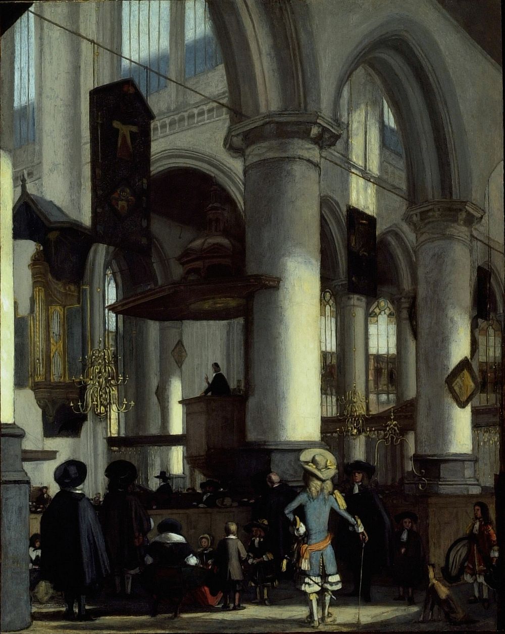 Interior of the Oude Kerk, Delft by Emanuel de Witte