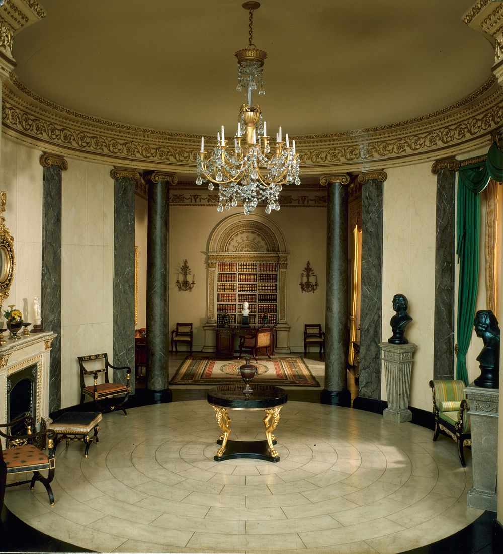 E-13: English Rotunda and Library of the Regency Period, 1810-20 by Narcissa Niblack Thorne (Designer)