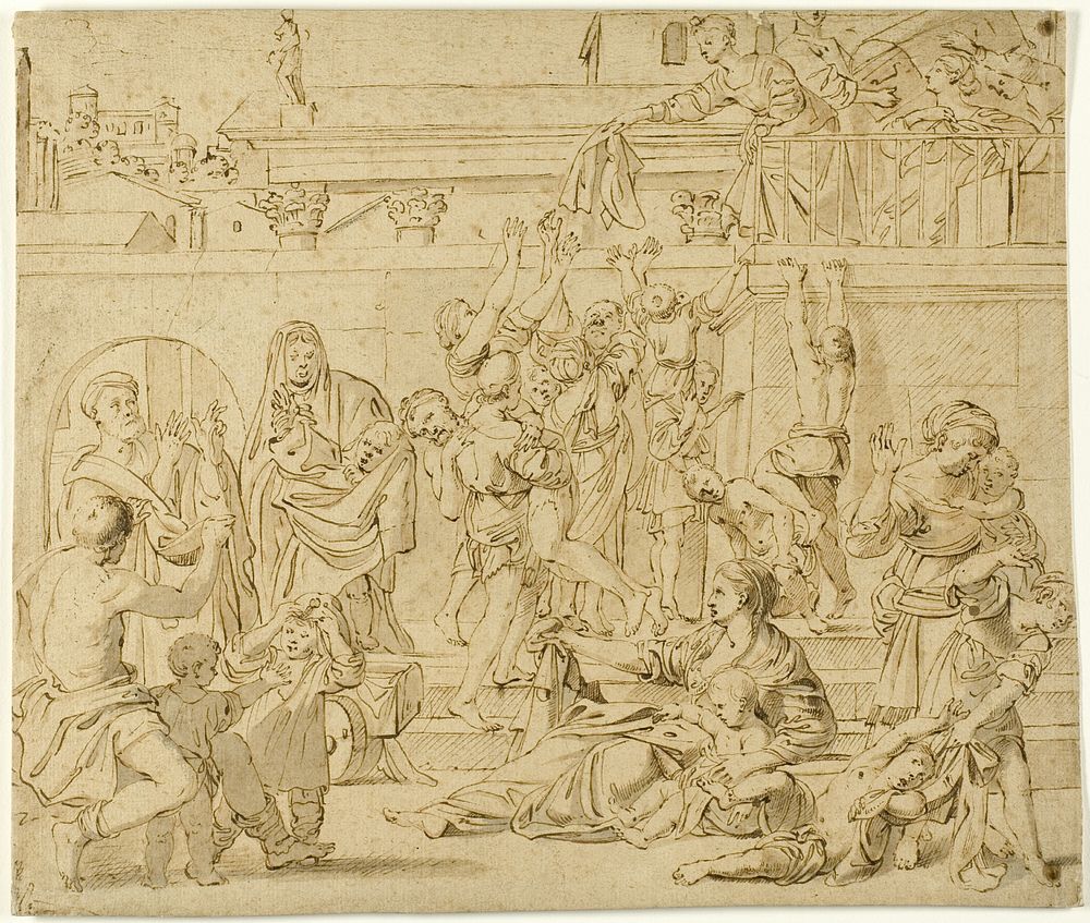 Saint Cecilia Distributing Alms to the Poor by Domenichino