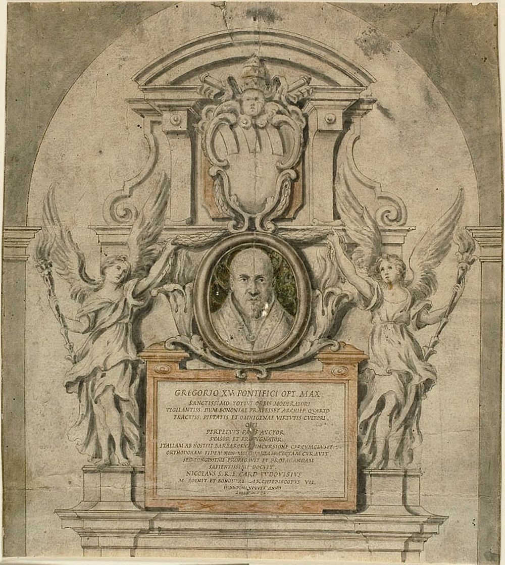 Design for Memorial to Pope Gregory XV by Alessandro Algardi