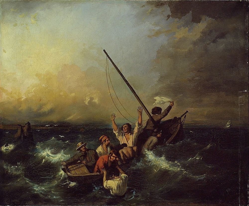 Shipwreck by Eugène Isabey