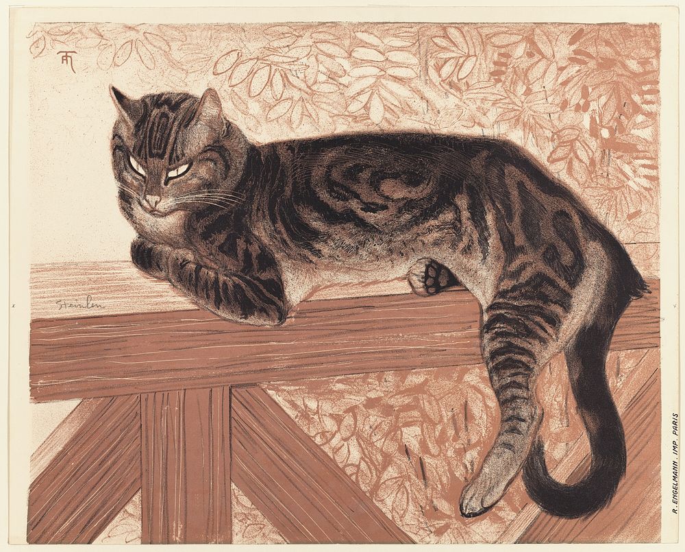 Summer: Cat on a Balustrade by Théophile-Alexandre Pierre Steinlen