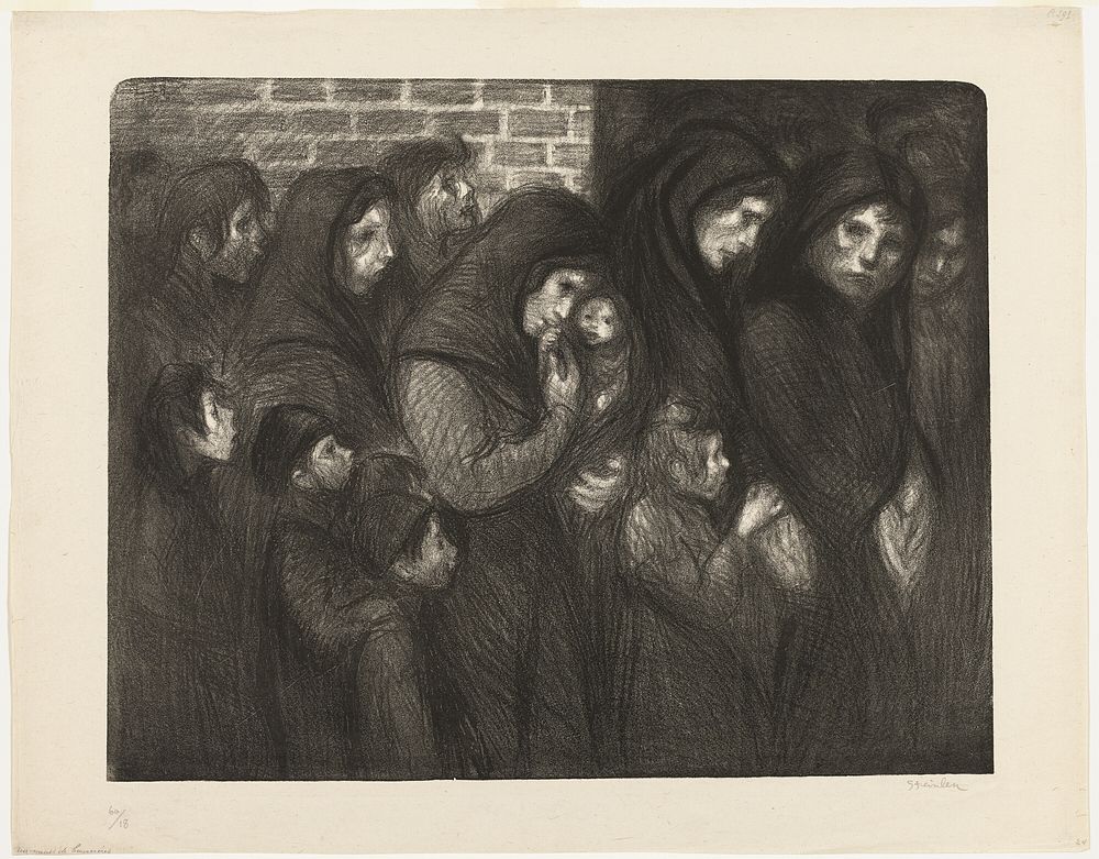The Widows of Courrières by Théophile-Alexandre Pierre Steinlen
