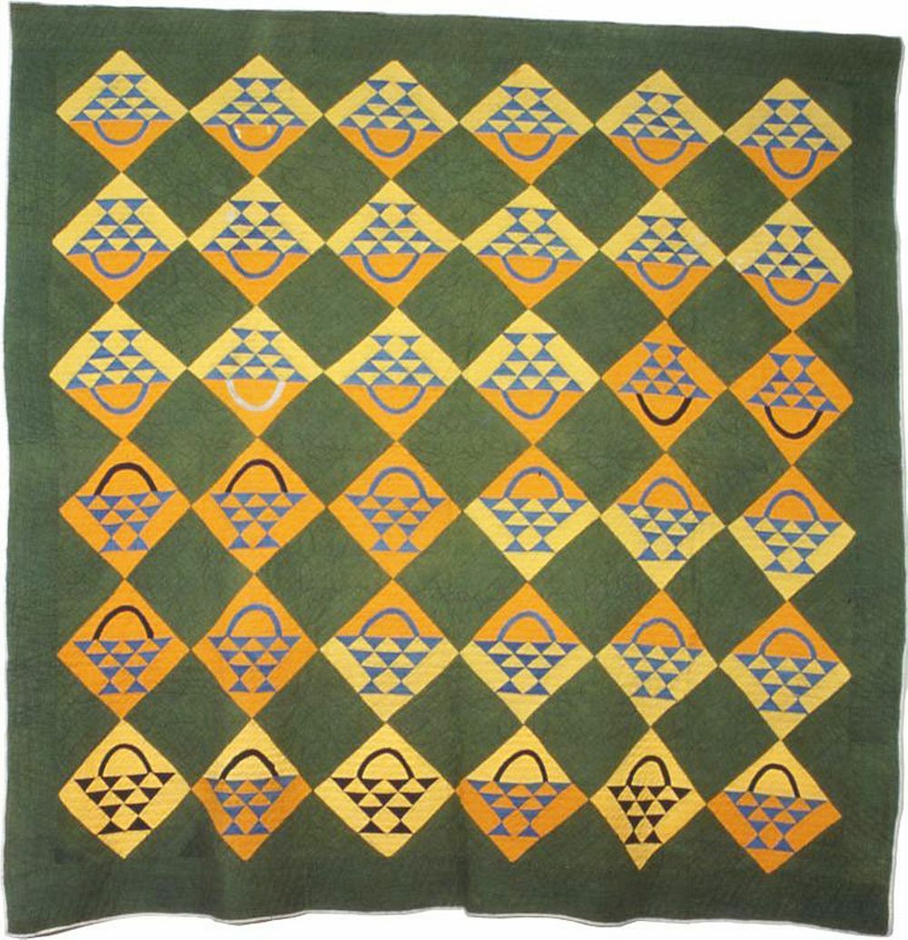 Bedcover (Basket Pattern Quilt) by Mary Katharine Ashbrook Hill (Maker)